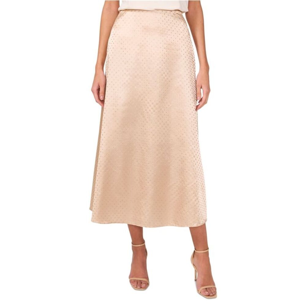 Vince Camuto Womens Embellished Midi A-line Skirt, NWT